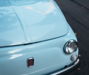 fiat 500 blue