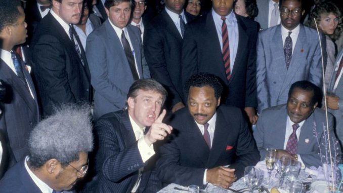 Donald Trump and Jesse Jackson